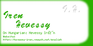 iren hevessy business card